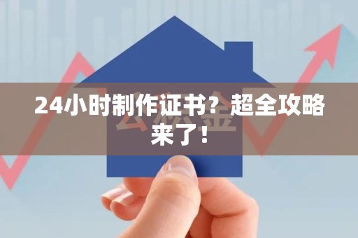 东湖24小时制作证书？超全攻略来了！